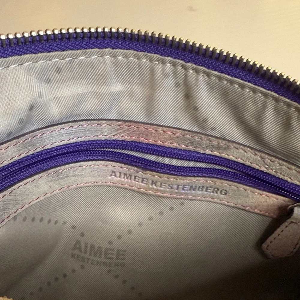 Aimee Kestenberg suede rainbow brushed print Crossbody Bag